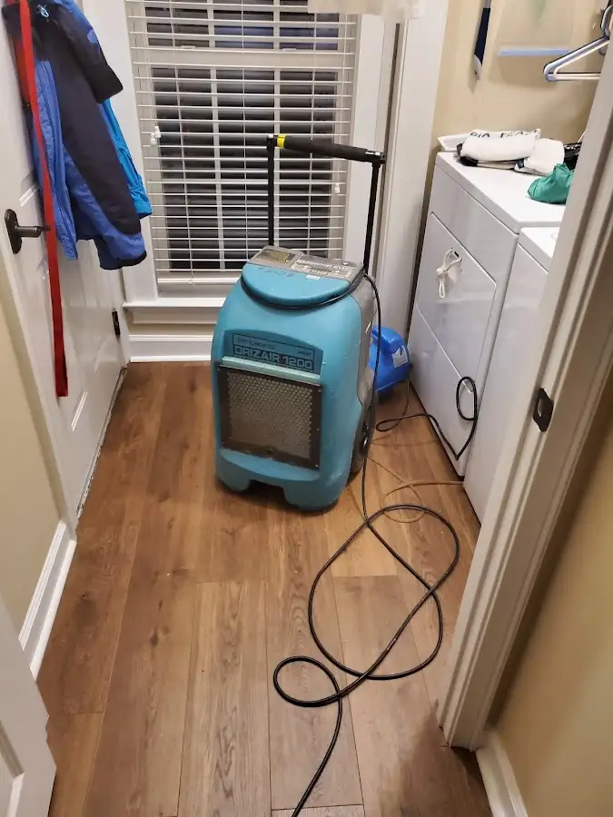 Commercial dehumidifier deployed for Flood Damage Cleanup in Seven Hills